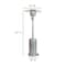 Flash Furniture Round Outdoor Patio Heater - Silver -7.5 Feet Tall NAN-HSS-AGH-SL-GG - alternate 2
